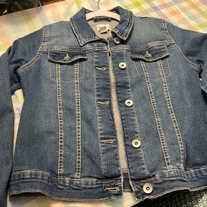 Children’s Place Girls Jean Jacket 14 XL Dark Wash stretch